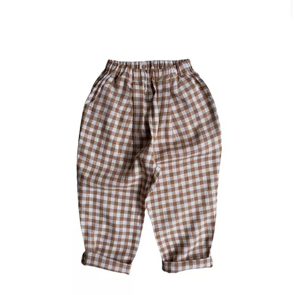 The Simple Folk Gingham linen pants